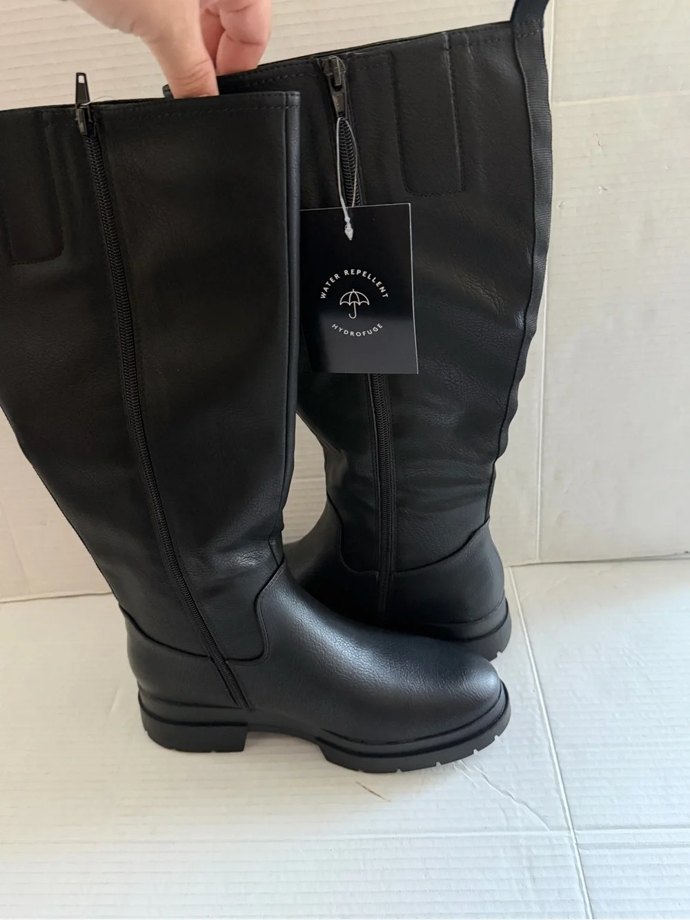 Soul Naturalizer Waterproof orchid black knee high Boots 8 wide